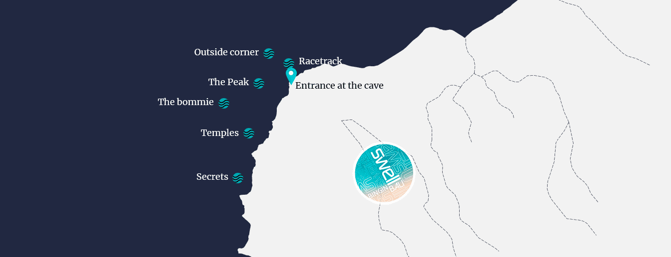 surfing uluwatu map