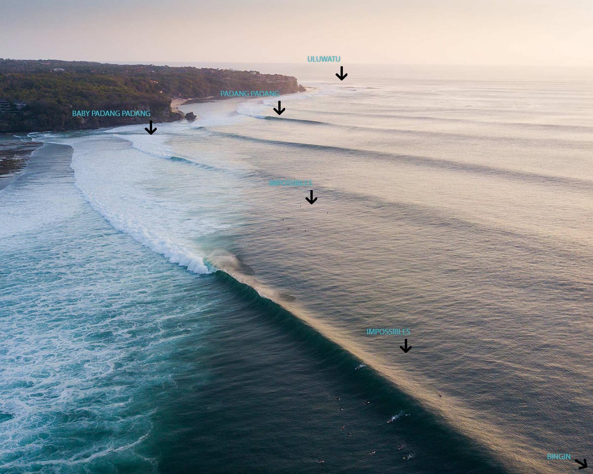 map padang padang surf